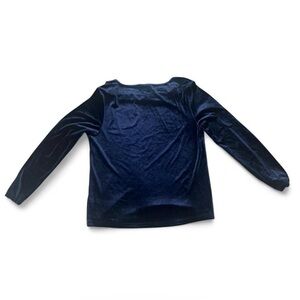 Lularoe Catherine Navy Velvet Long Sleeve Cowl Neck Shirt Medium NWTNW